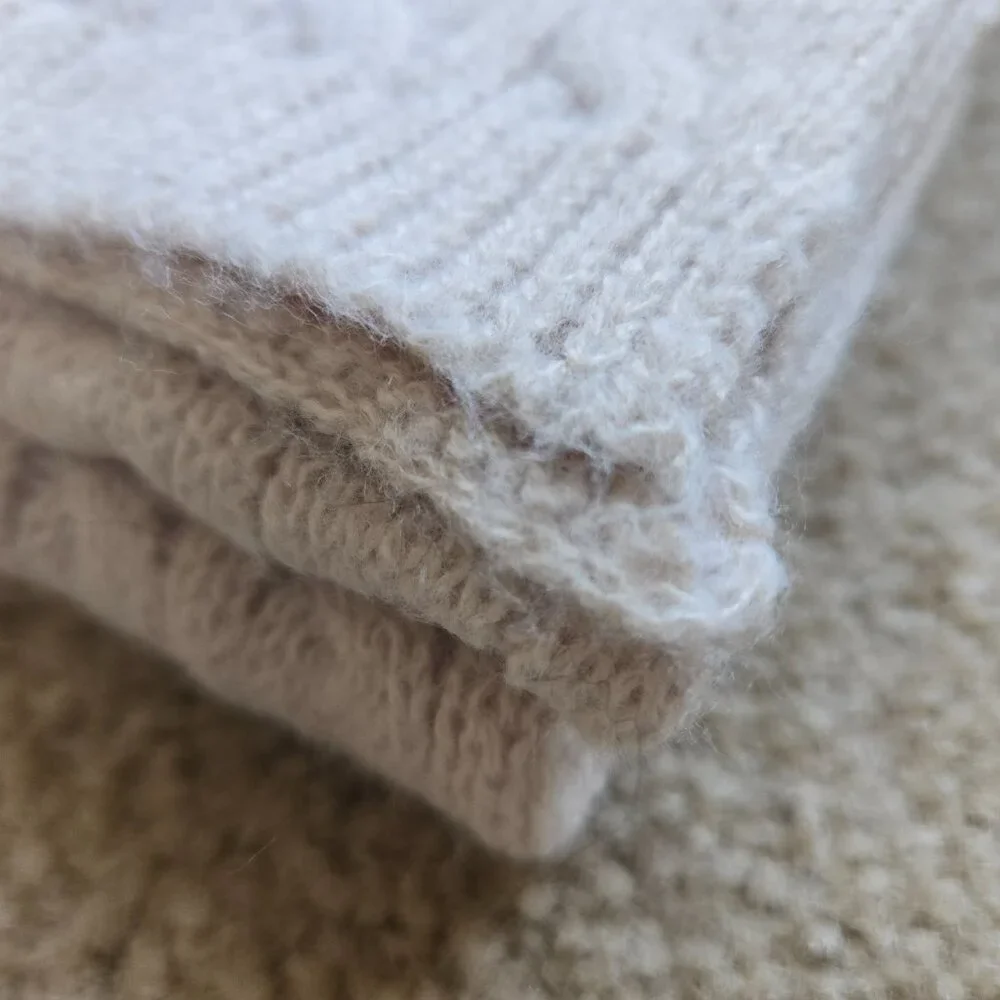 Cashmere Cable Knit Scarf